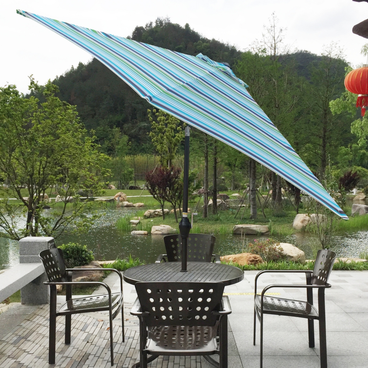 Streamdale 9FT Umbrella Stripes
