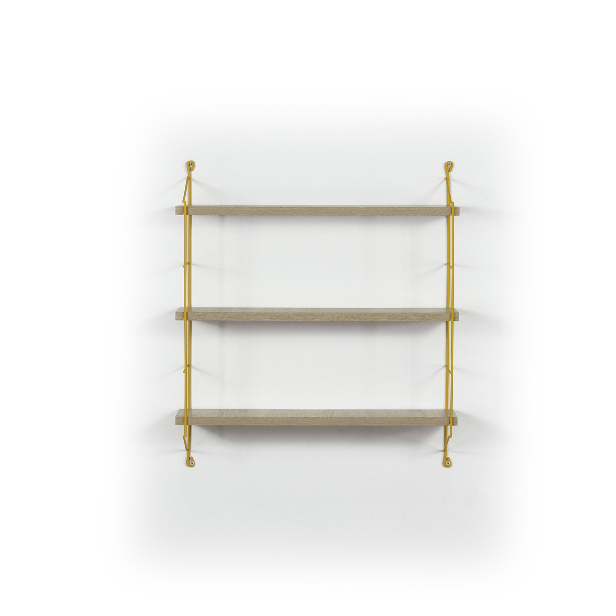 Streamdale Furniture Neelix Floating Wall Decor Wall Mounted Rustic Decorative Hanging 3 Tier Metal Bracket Shelf