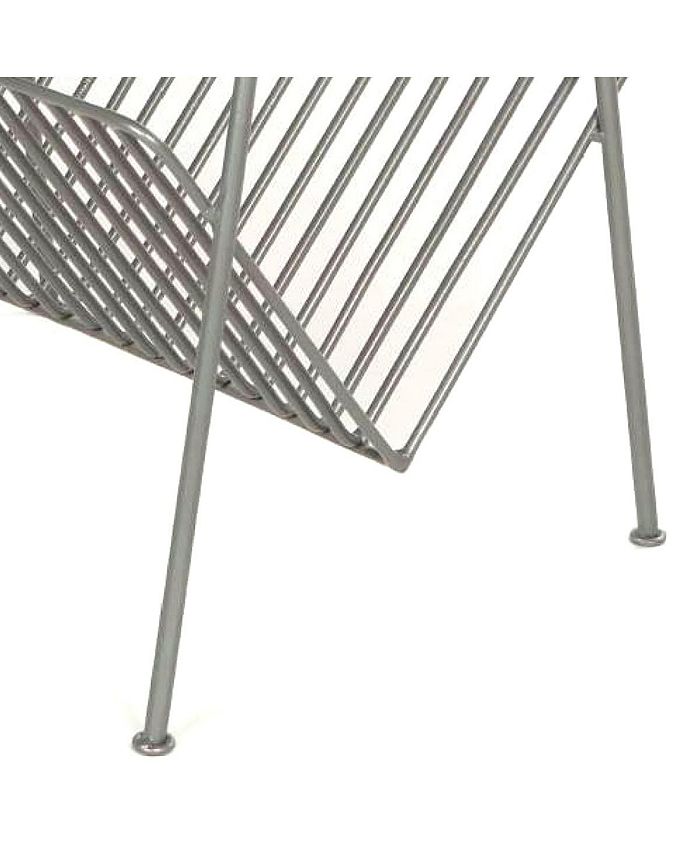Simplie Fun 25 Inch Rectangular Metal Frame Side Table, Magazine Rack ...