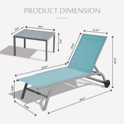 Outdoor Chaise Lounge Set