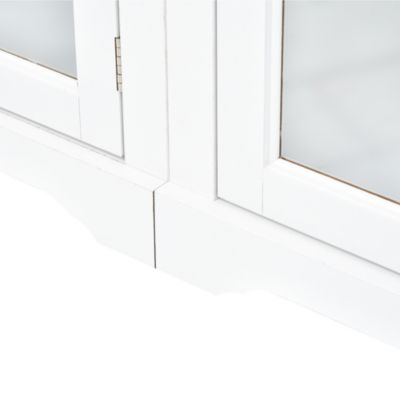 Streamdale Minimalist White Entertainment Wall Unit for TVs Up To 70"