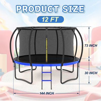Streamdale Outdoor Trampoline with Safety Enclosure and Accessories