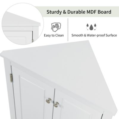  17 x 17 x 31 inches Adjustable Shelf Bathroom Storage Cabinet