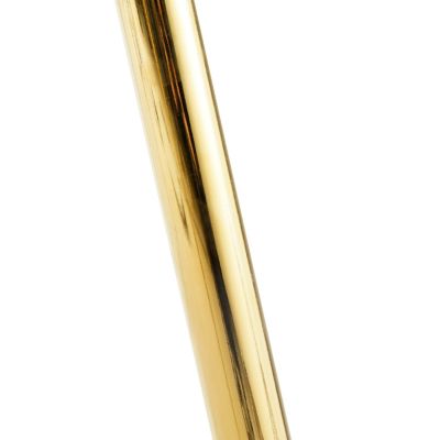 Modern 51" Glass Dining Table, Gold Metal Legs