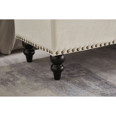 59" Bed Bench Ottoman with Storage Fabric