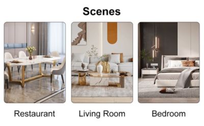 Streamdale 6 Modern Dining Chairs with Gold Metal Legs