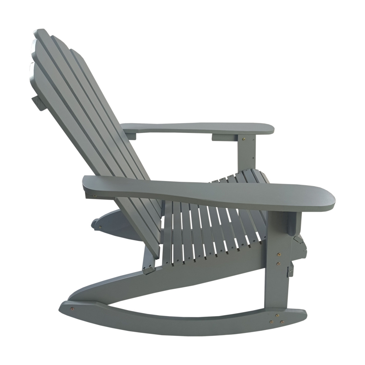 Streamdale Furniture Reclining Wooden Outdoor Rocking Adirondack Chair, Walnut