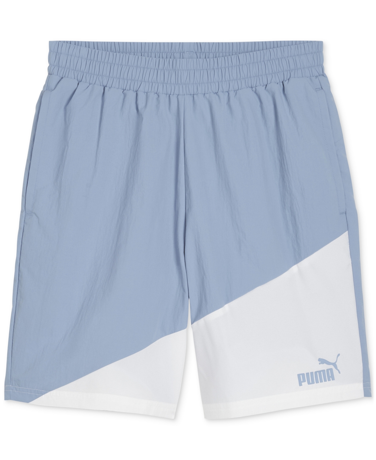 Shop Puma Men's Power Colorblocked Shorts In Zen Blue
