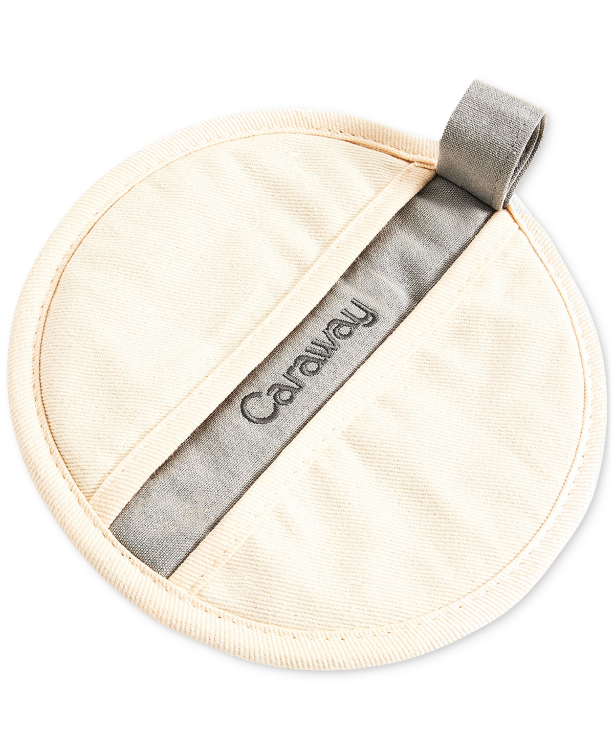 Shop Caraway 2-piece Cotton Solid-color Round Potholder Set In Navy
