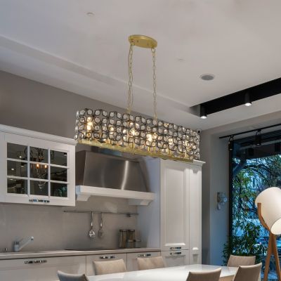 Modern Oval Crystal Chandelier