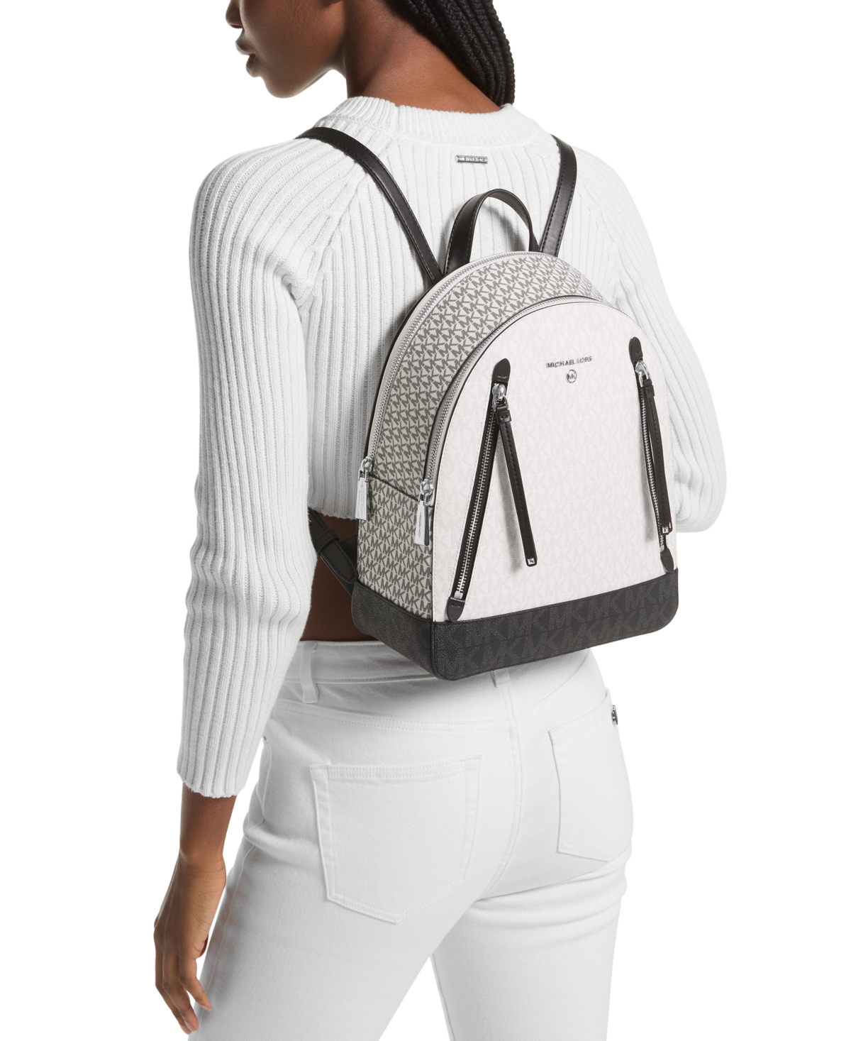 Michael Michael Kors Brooklyn Logo Backpack -b