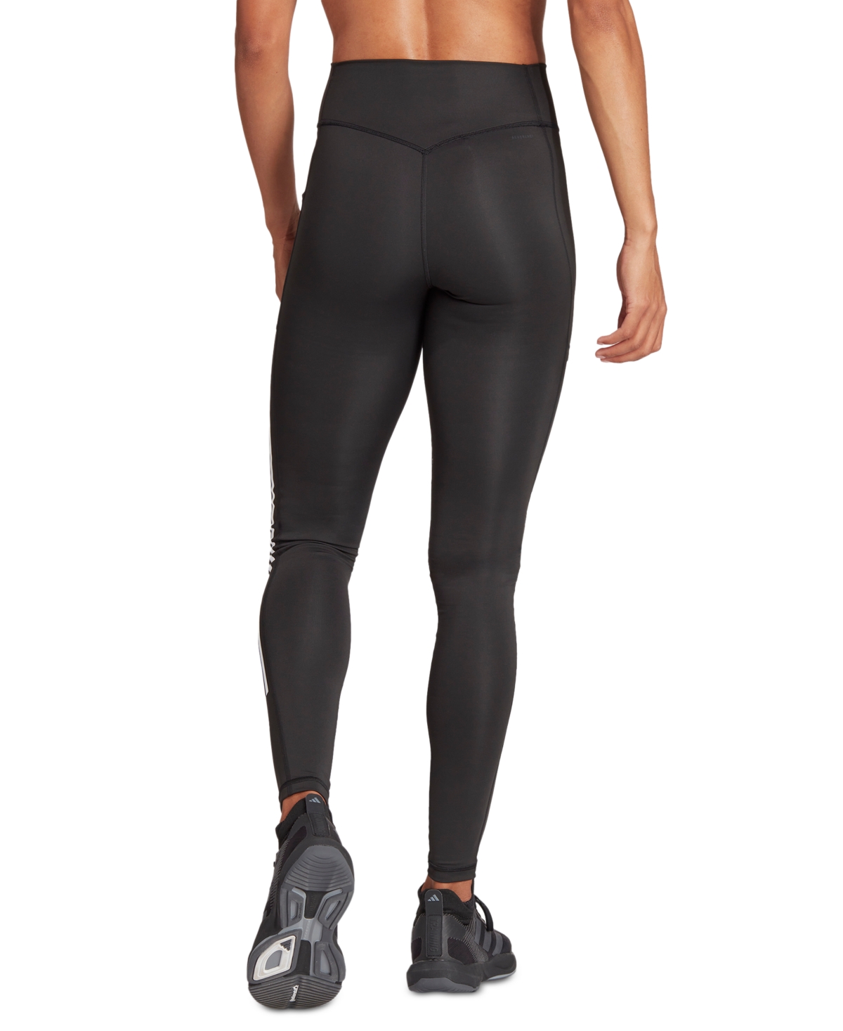 adidas Women's Optime Moisture-Wicking 3-Stripe 7/8 Leggings