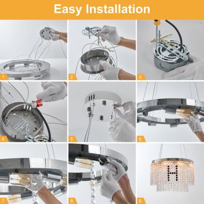 Modern Crystal Chandelier For Living-Room Round Cristal Lamp Luxury Home Decor Light Fixture