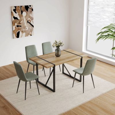 Industrial Wood Dining Table