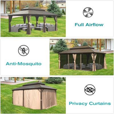 Streamdale 12'x18' Hardtop Aluminum Gazebo