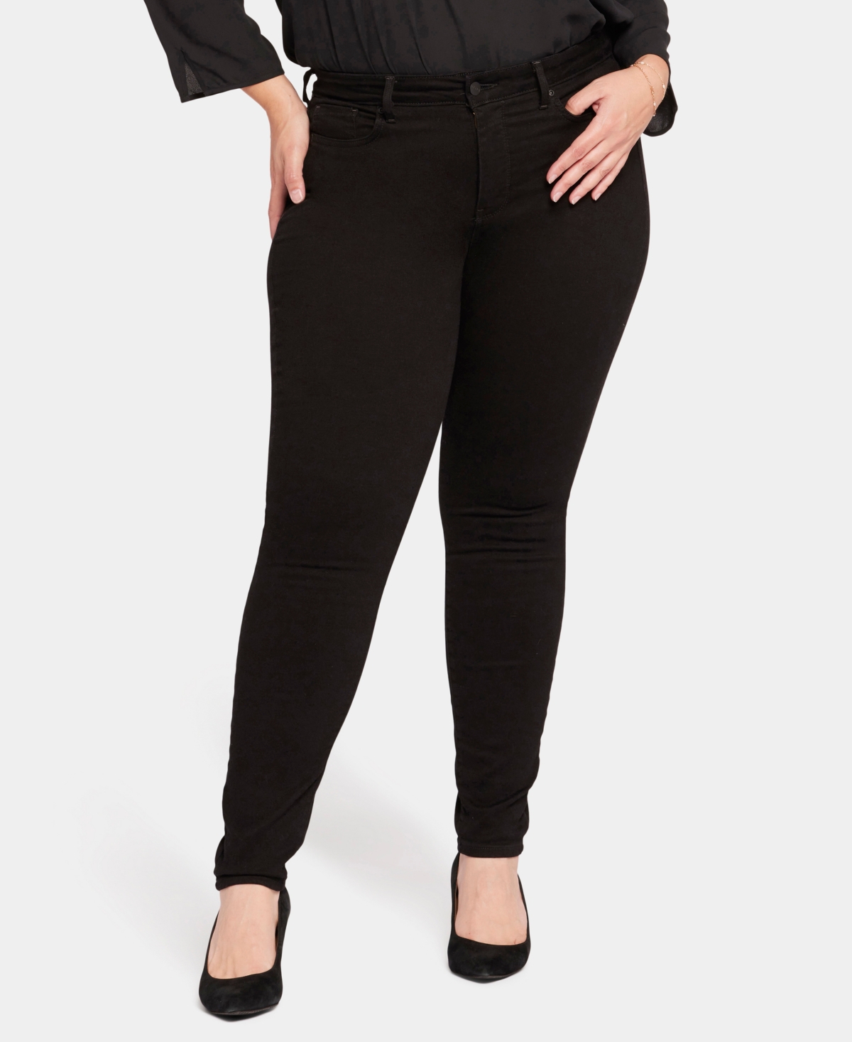 Shop Nydj Plus Size Ami Skinny Jean In Black
