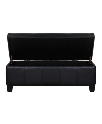 42" Storage Ottoman Faux Leather Bench for Living Room Bedroom