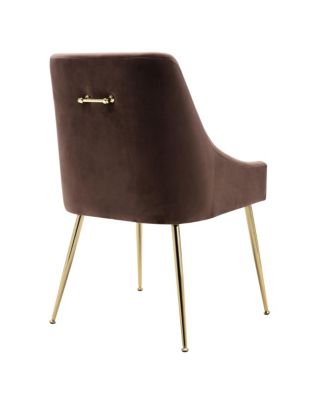 Upholstered Performance Velvet Accent Chair With Metal Leg