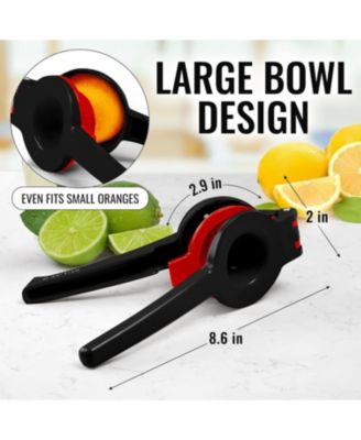 2-in-1 Metal Manual Lemon Squeezer – Sturdy Hand Juicer for Max Extraction