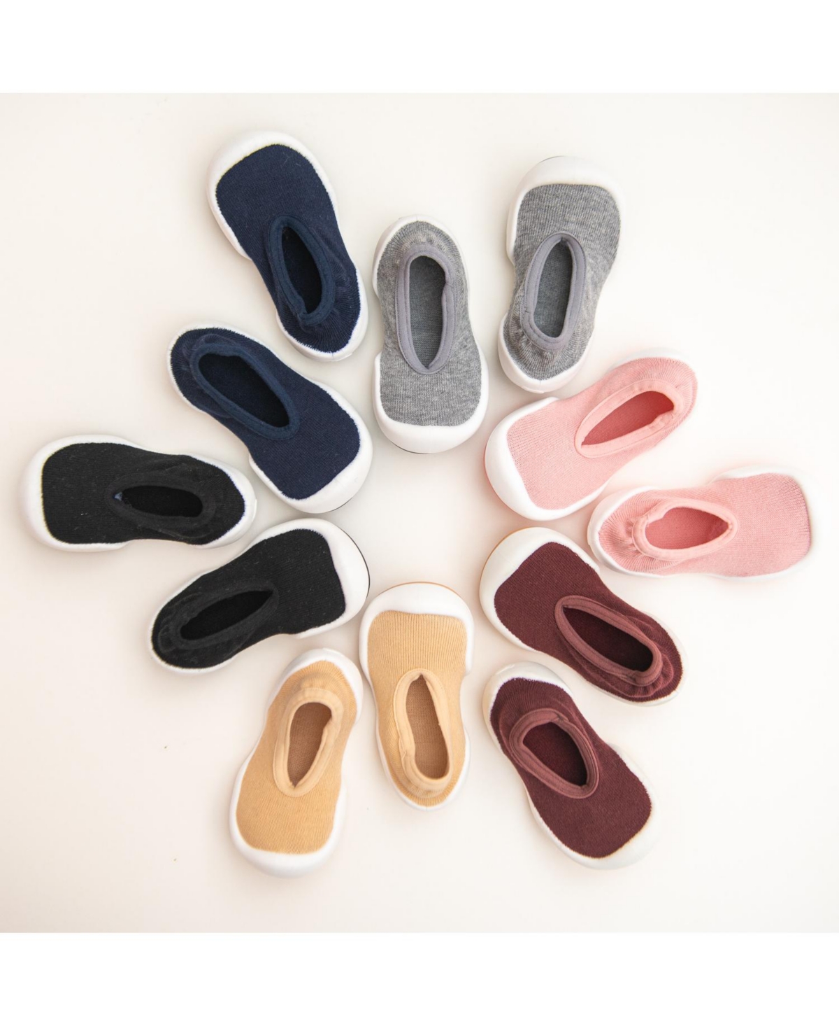 Infant Girl Breathable Washable Non-Slip Sock Shoes Flat - Pastel- Pink