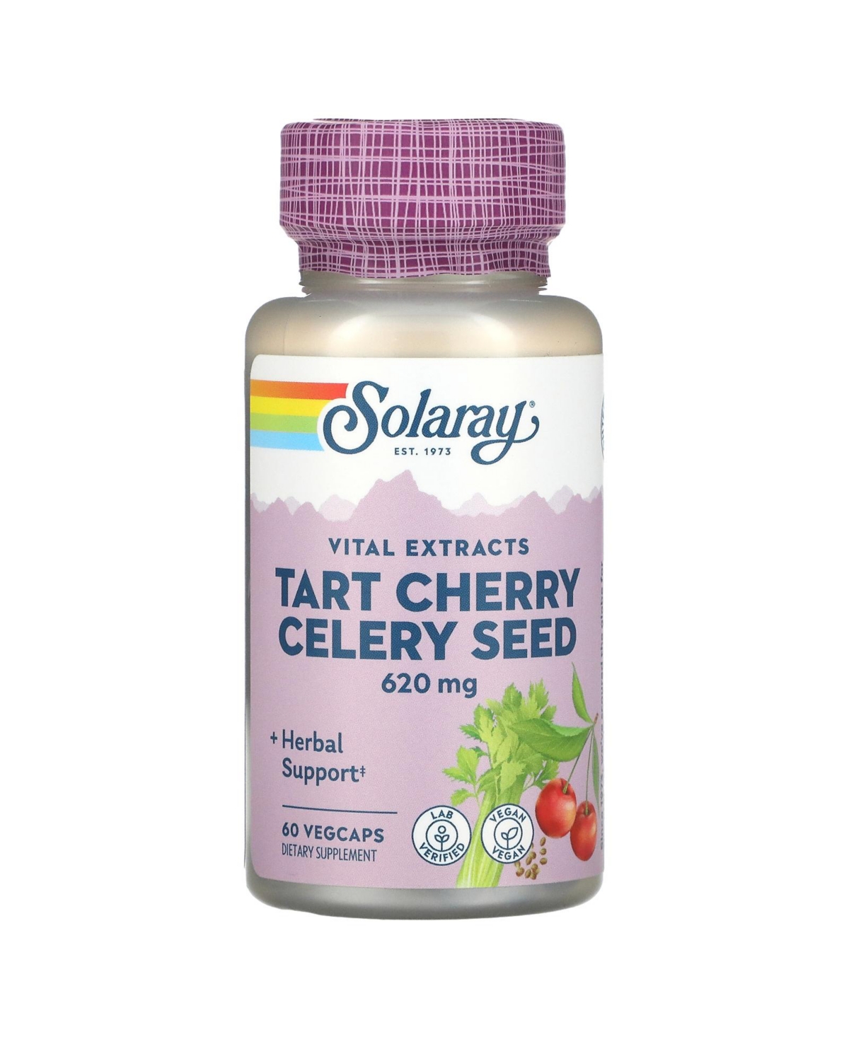 Tart Cherry Celery Seed 620 mg - 60 VegCaps - Assorted Pre-pack (See Table