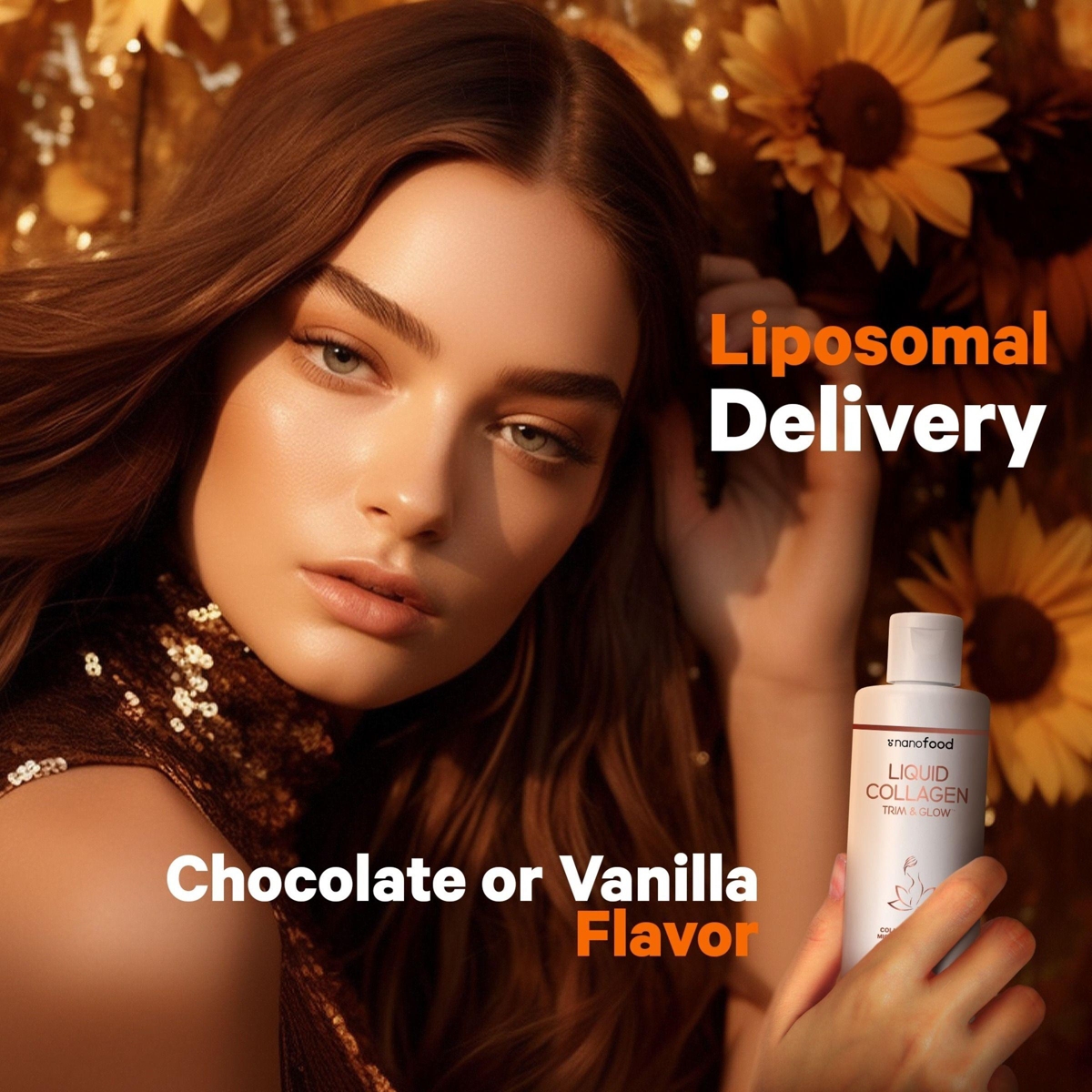 Codeage Liquid Collagen Supplement Chocolate Flavor, Beauty Trim & Glow Liposomal Collagen Peptides, Cla Conjugated Linoleic Acid, Hyaluronic Acid, Vi