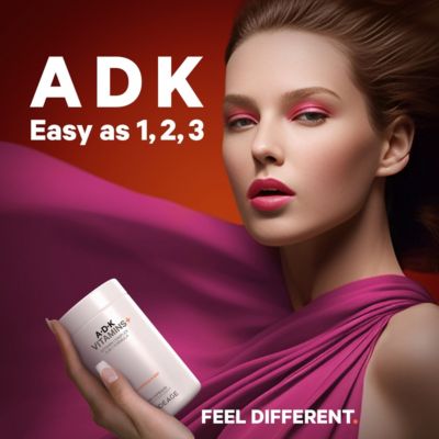 ADK Vitamins Supplement - Essential Vitamin A, Vitamin D3 5000 IU, Vitamin K1 & K2 (MK4 & MK7) - 6-Month Supply - A D K Vitamins, 180 Capsules