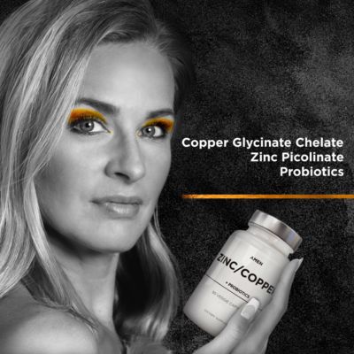 Amen Zinc & Copper Supplement + Probiotics, 3 Months Supply, One Per Day - 50 mg Zinc Picolinate Vitamin Pills - Essential Minerals Supplements – 2 Billion CFUs Probiotic – Non-GMO, 90 Capsules