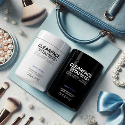 Clearface Pantothenic Acid, Niacin Supplement, Vitamins A, C, D3, E, Probiotics, Riboflavin, Thiamin, L-Lysine HCL & Omega-3, 90 Capsules