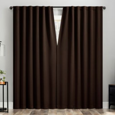 Aria Magnetic Closure Theater Grade 100% Blackout Back Tab Curtain Panel Pair