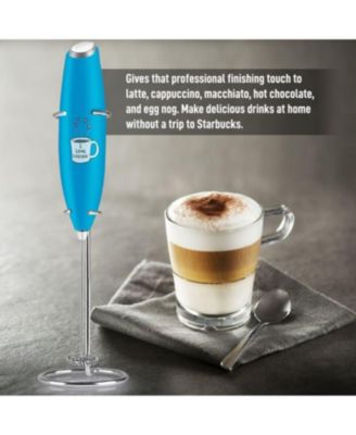 Handheld Milk Frother Stainless Steel Single Whisk with Stand