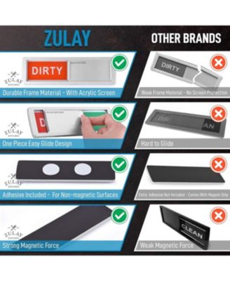 Dishwasher Clean Dirty Magnet Sign - For Stainless Steel & Other Magnetic Surfaces