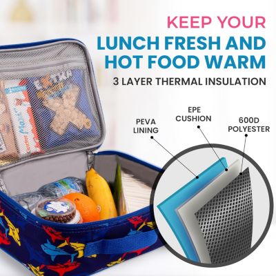 Insulated Lunch Bag With Spacious Compartment & Built-In Handle
