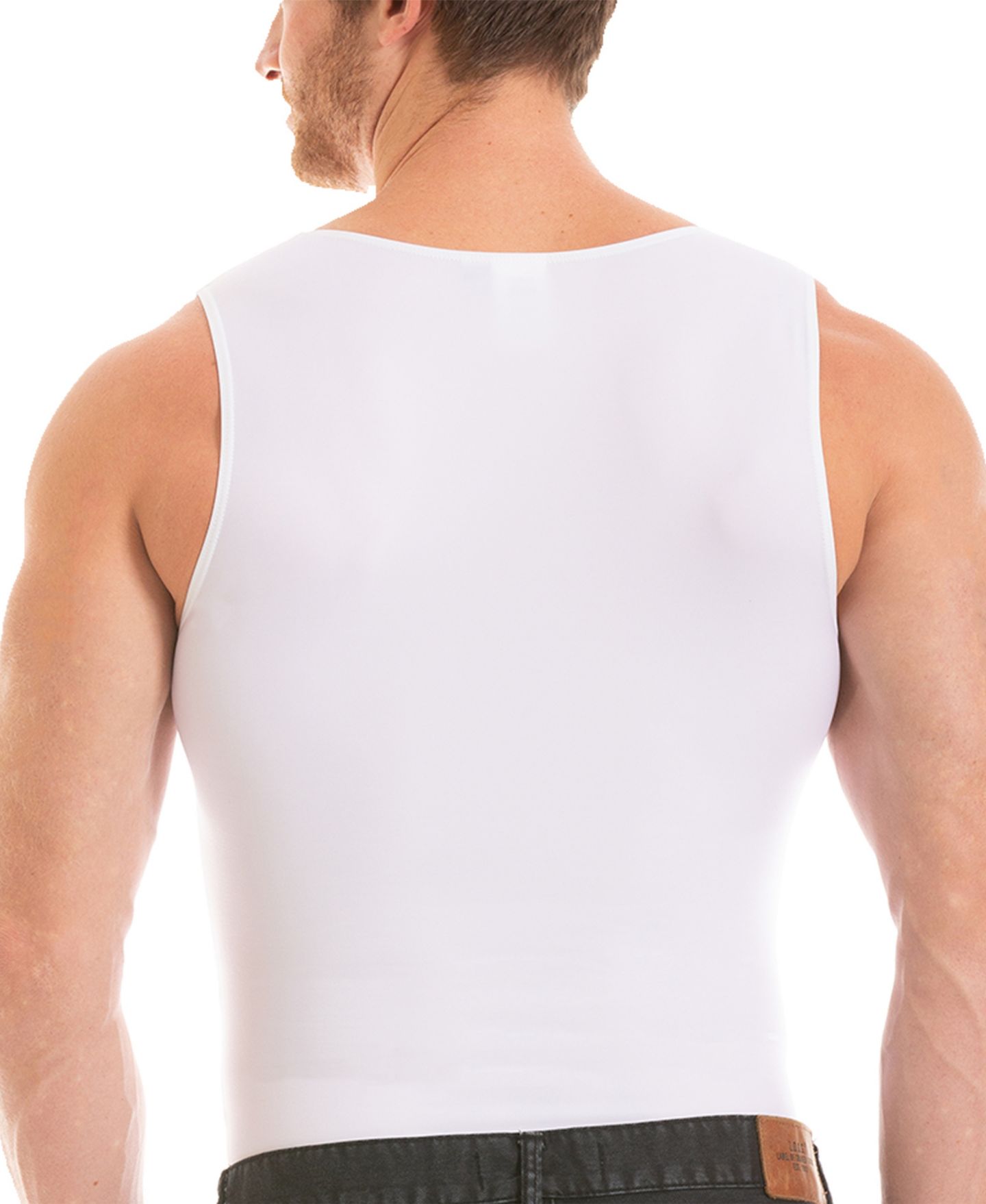 Мужской топ Instaslim Power Mesh Compression Muscle Tank Top, цвет: Чёрный — фото 10