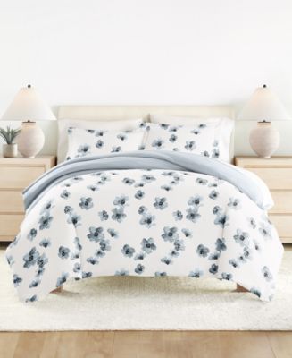 Kaycie Gray Reversible Floral Comforter Set - All Season, King Size, Clay Color With Pillow Shams 1 thumbnail image