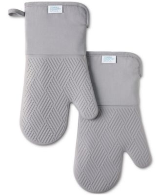 Basics Silicone Basketweave Oven Mitts, Set of 2