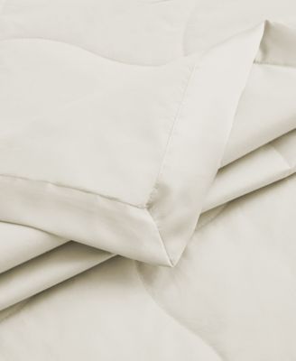 Oversized Lightweight Satin Trim Feather and Down Blanket, Full/Queen