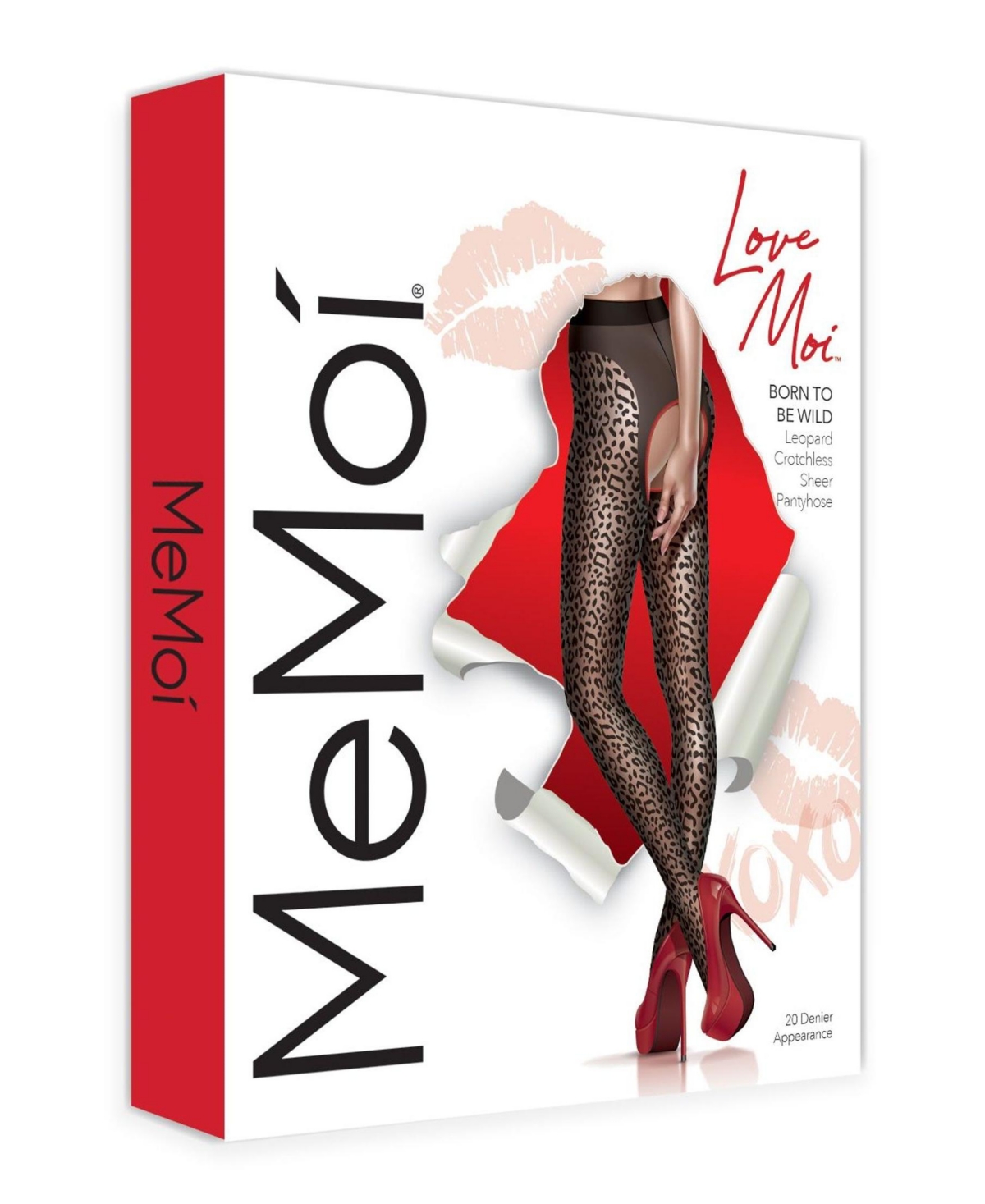 Shop Memoi Women's Born To Be Wild Leopard Crotchless Sheer Pantyhose In Multi