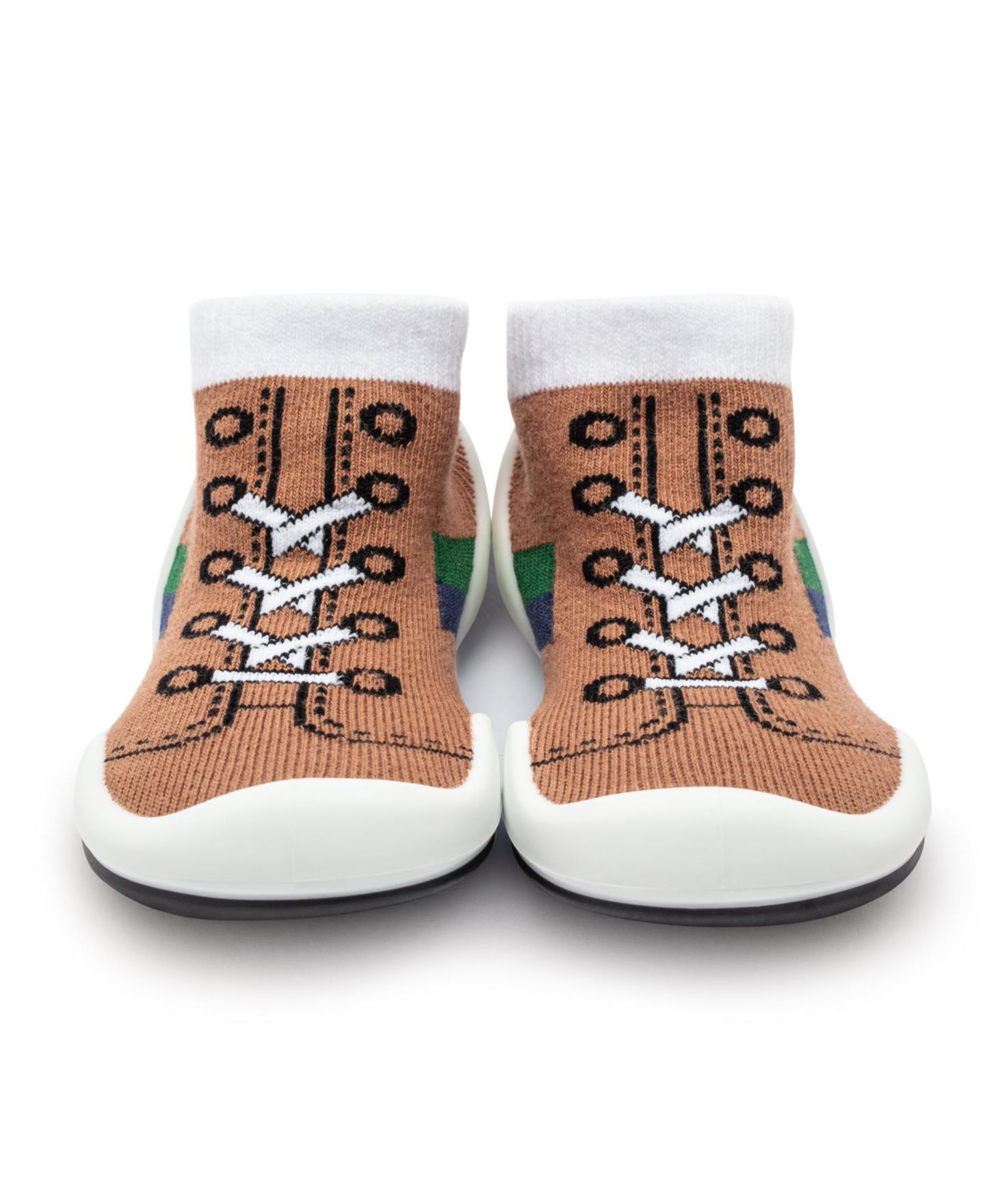 Носки Komuello Infant Girl Boy First Walk Sock Shoes Runner - Brown, цвет: Коричневый — фото 3