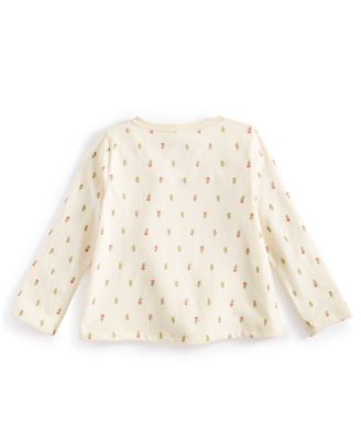 First Impressions Baby Girls Felicity Field Long-Sleeve Ruffled Top, Created for Macy's