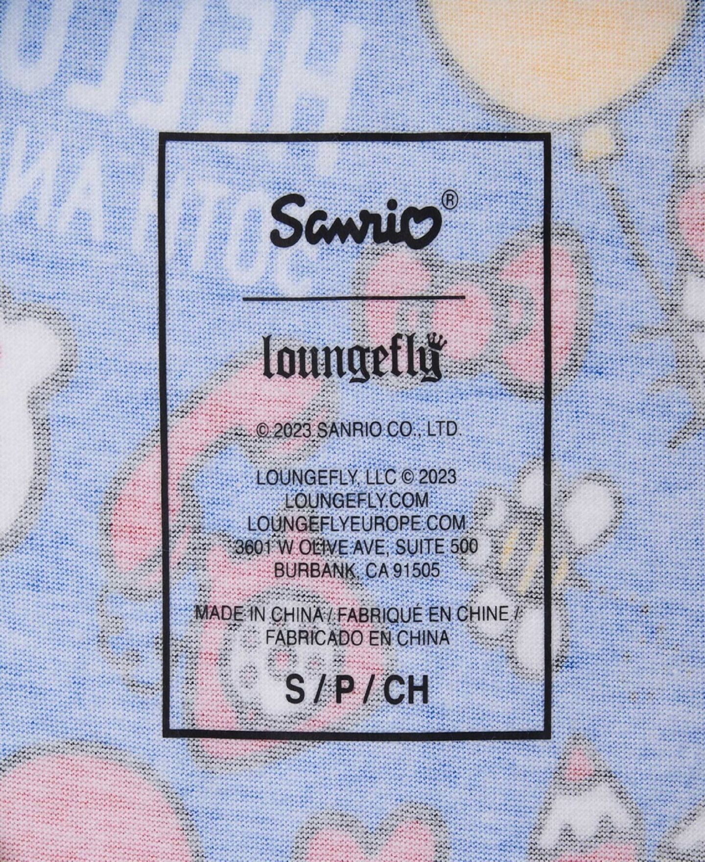 Футболка Loungefly Unisex Blue Hello Kitty 50th Anniversary Allover Print, цвет: Синий — фото 4