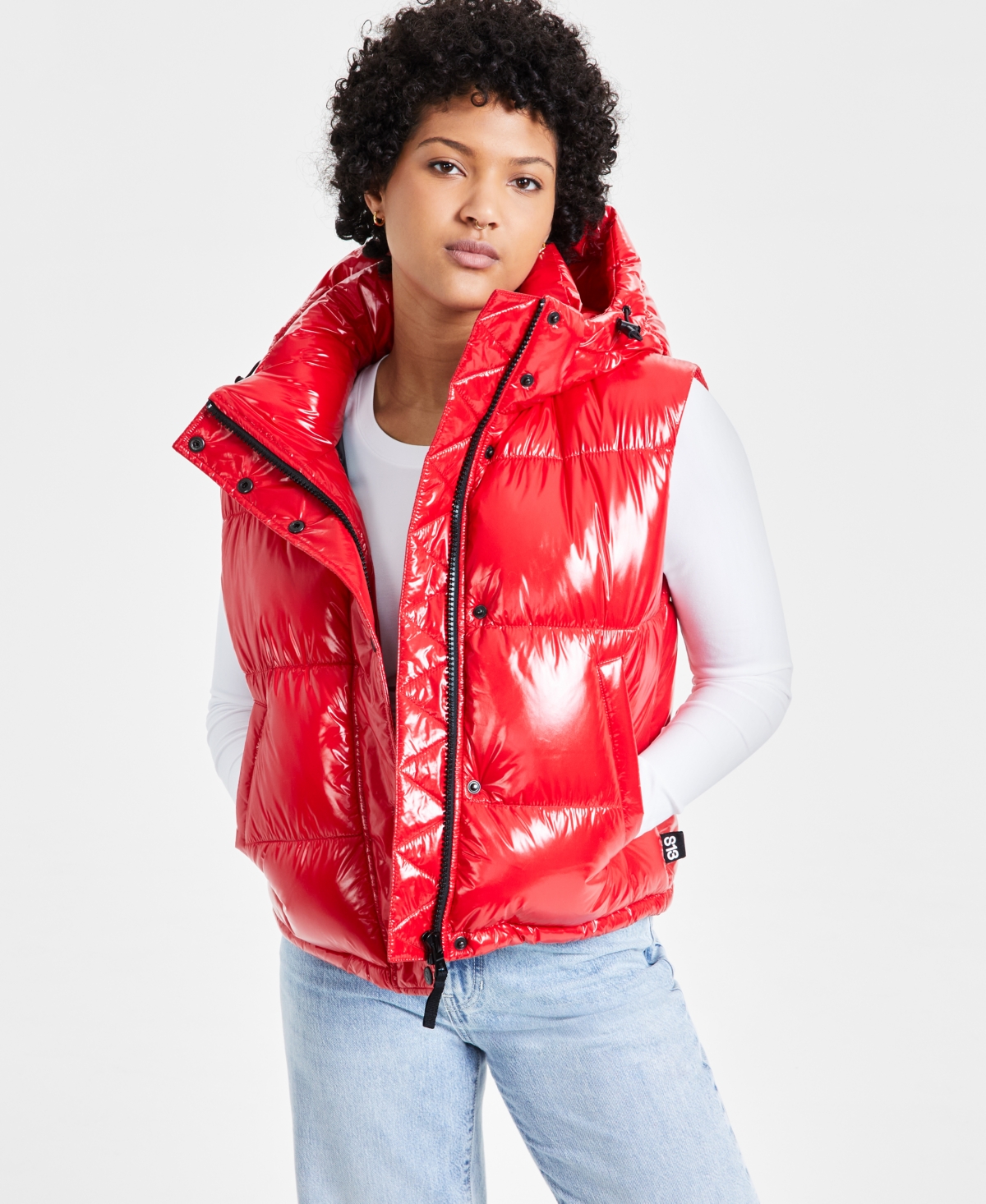 Women's Highland Hooded Water-Resistant Puffer Vest - Onyx