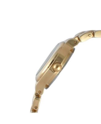 Women's Small Face Gold-Tone Link Watch with Gold-Tone Metal Bracelet