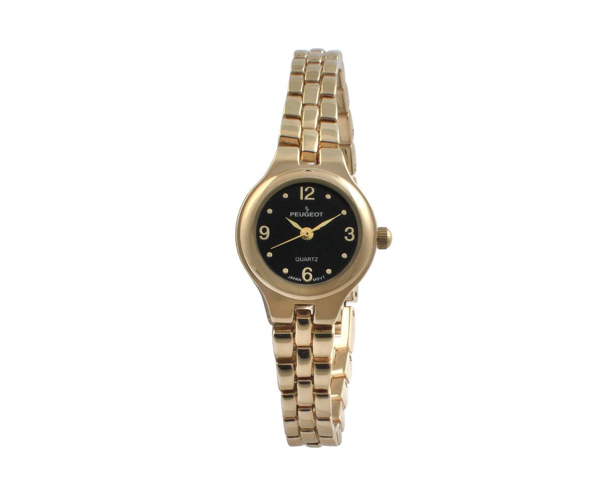 Women's Small Face Gold-Tone Link Watch with Gold-Tone Metal Bracelet - Gold