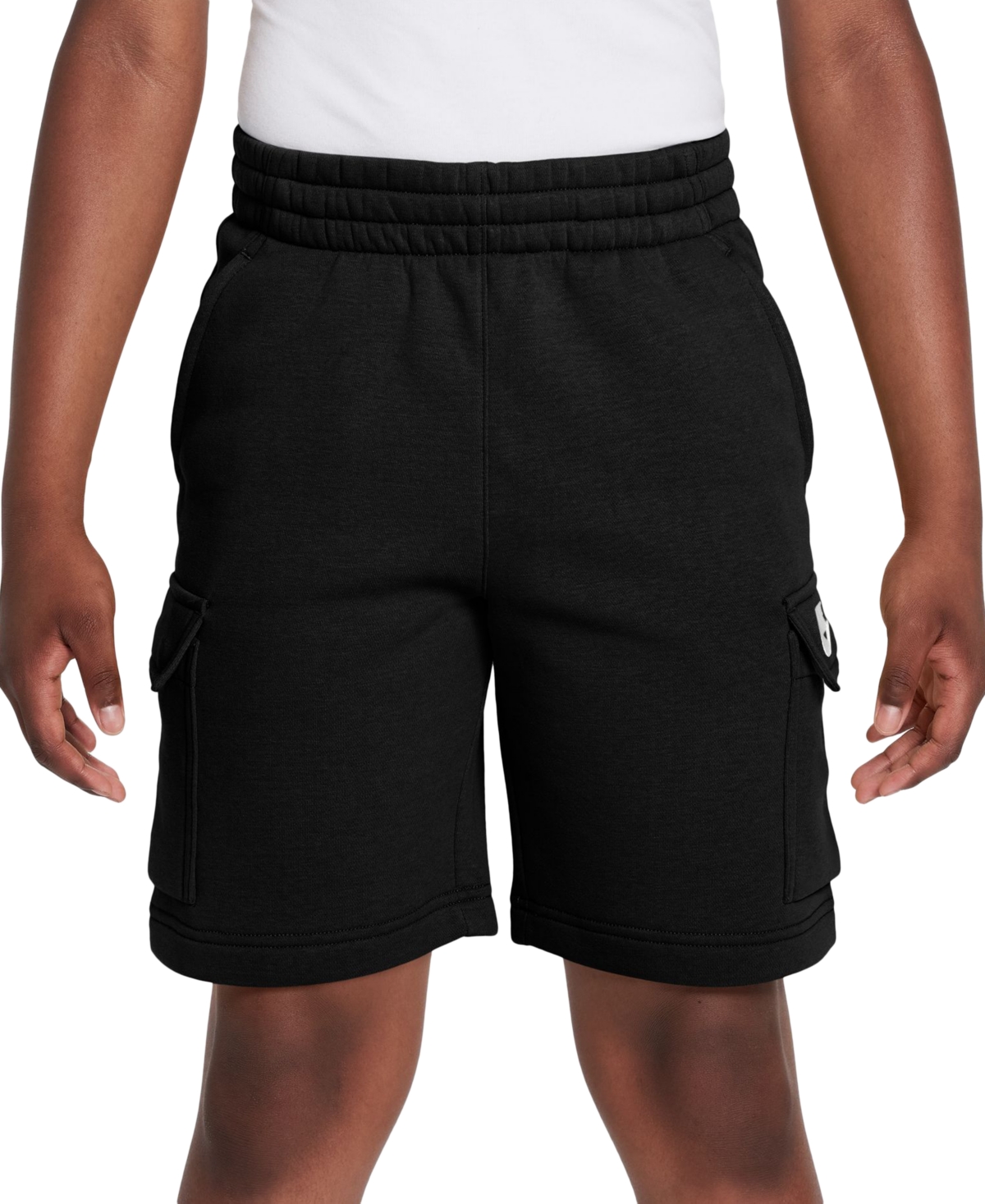 Nike Big Kids Sportswear Club Fleece Cargo Shorts In Black