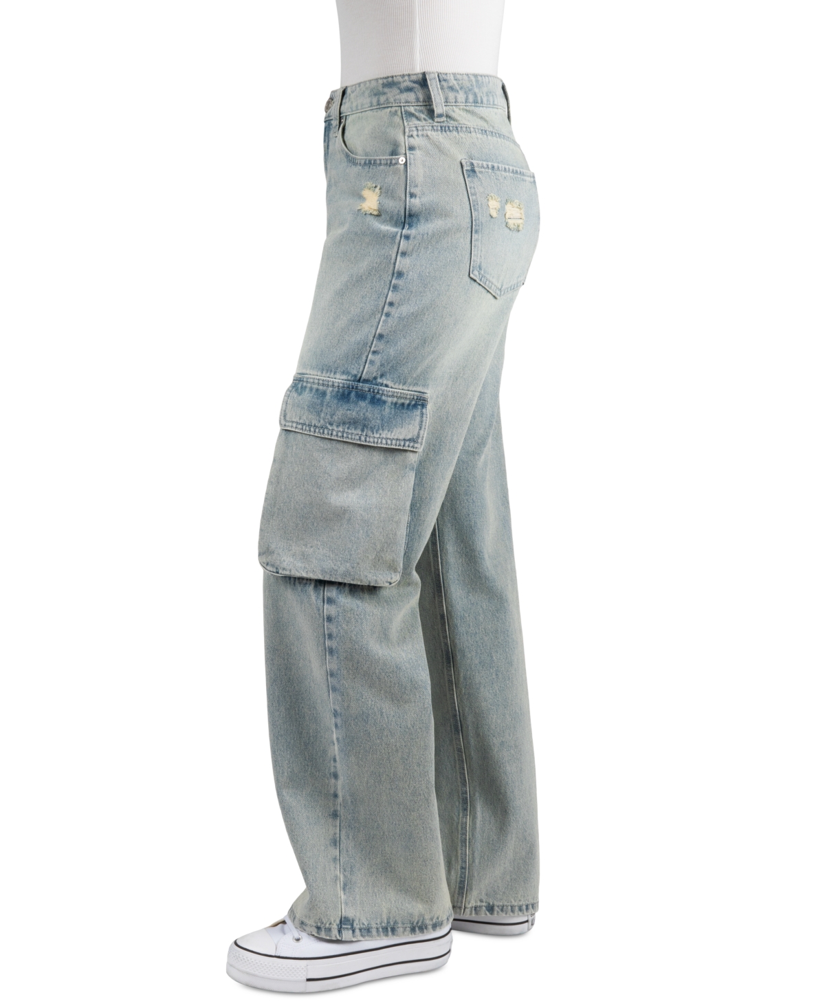 Indigo Rein Juniors' Cotton High-Rise Curvy Skater Jeans