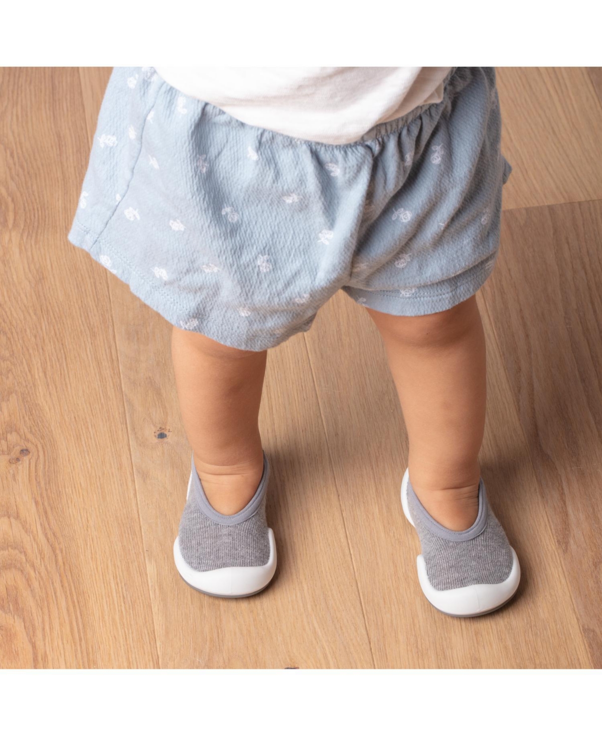 Infant Boys Breathable Washable Non-Slip Sock Shoes Flat -- Grey