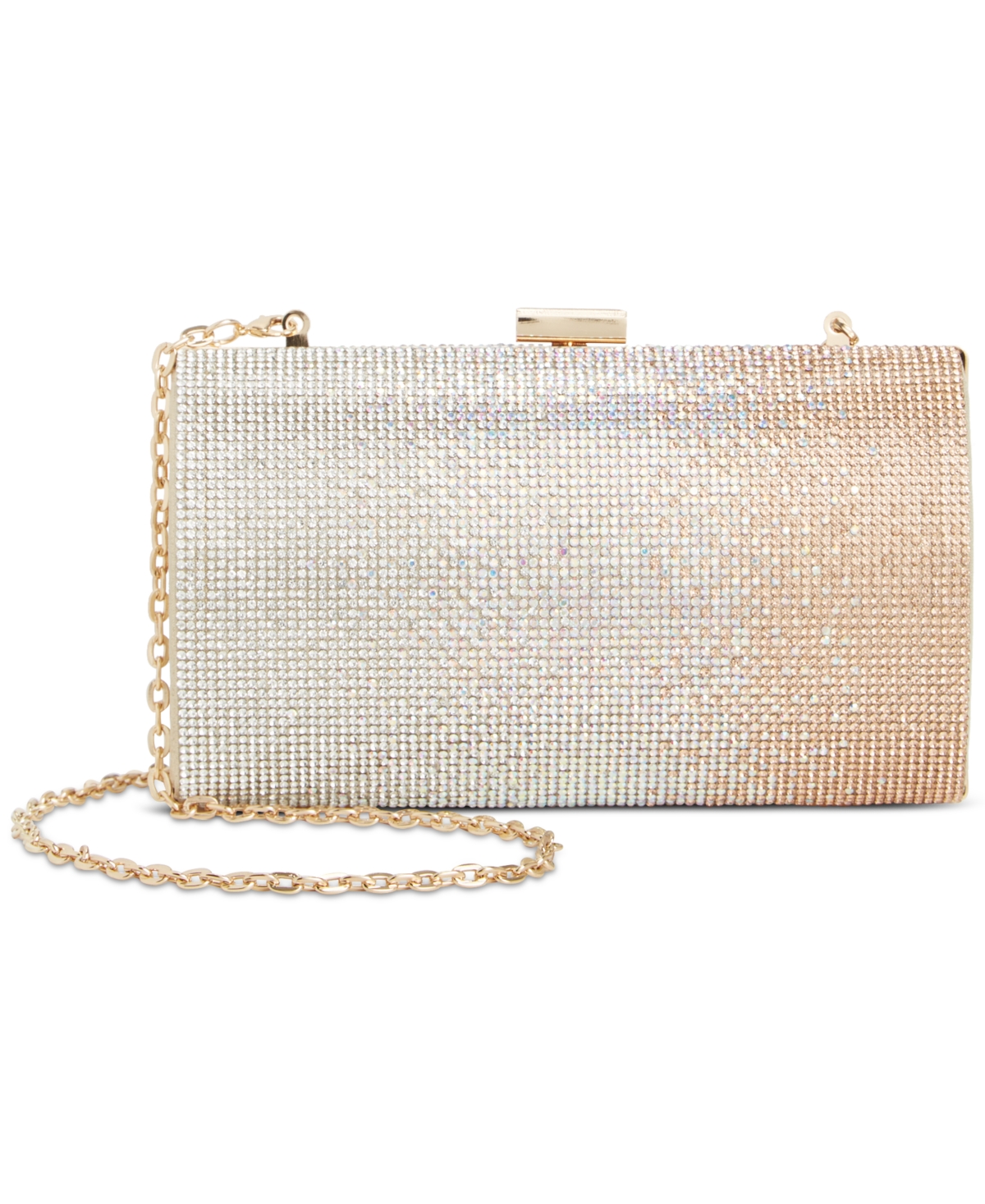 Shop Inc International Concepts Randdi Mini Ombre Crystal Clutch Crossbody, Created For Macy's In Gold