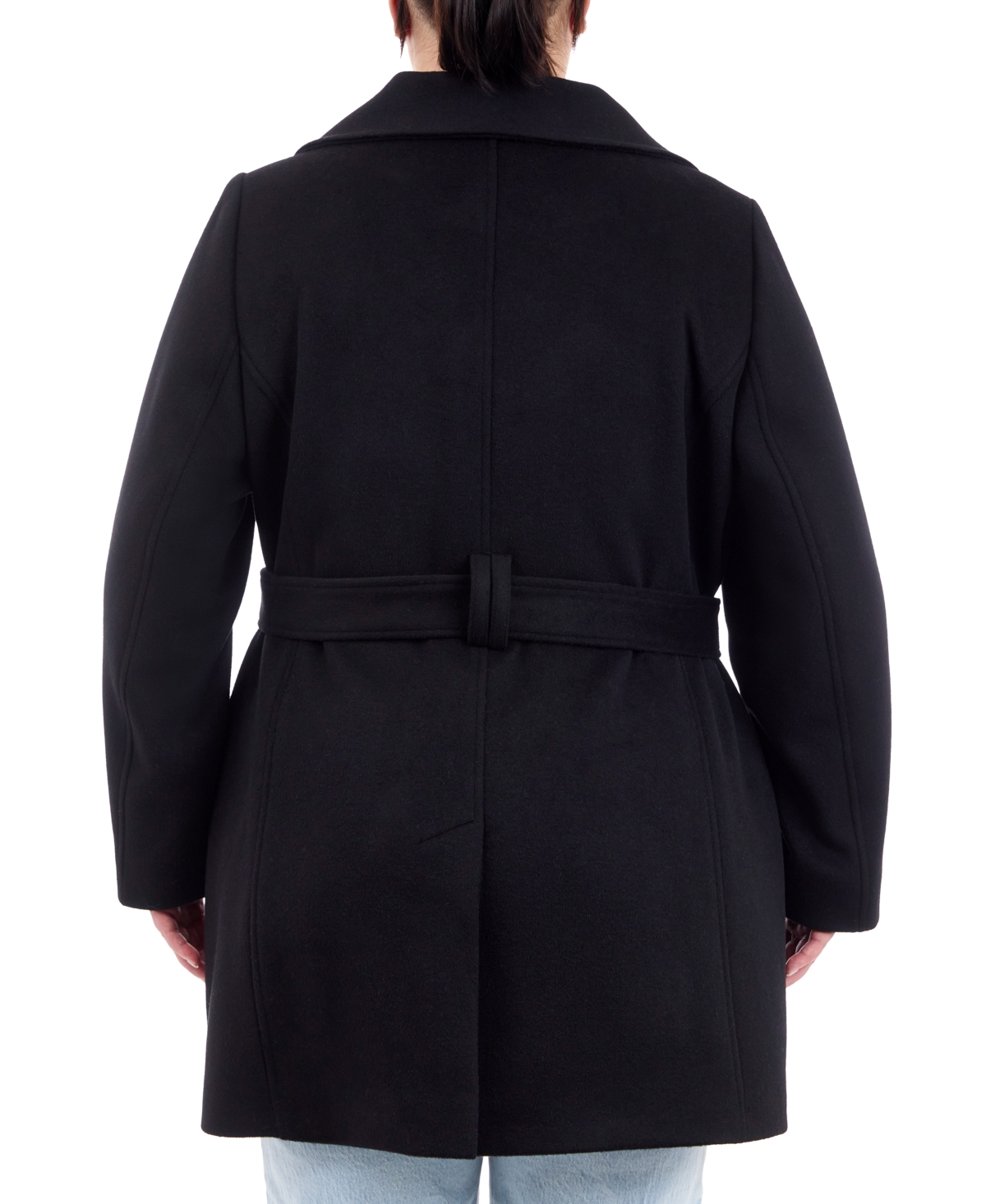 Michael Michael Kors Plus Size Belted Zip-Front Coat, Created for Macy's