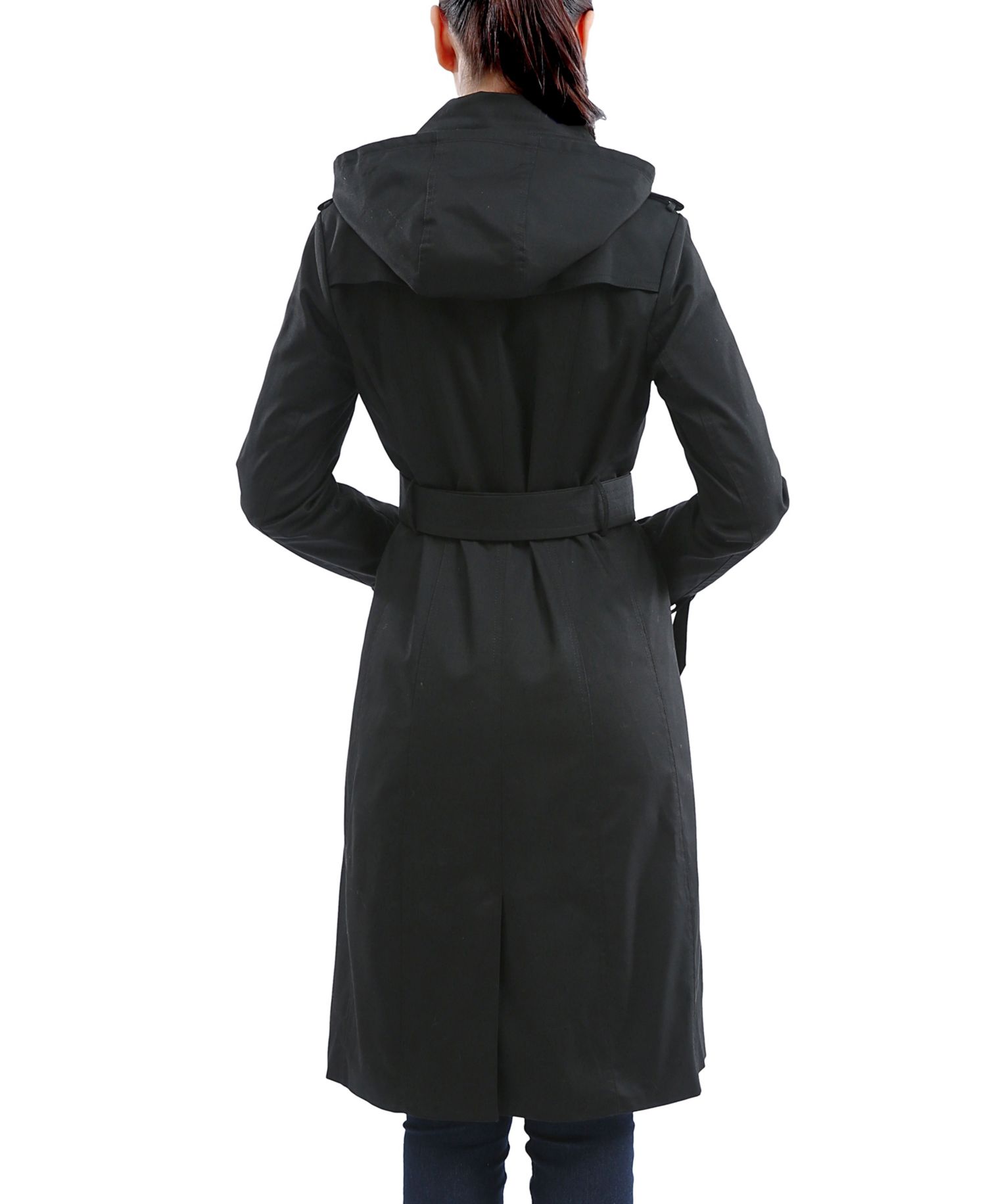 Women's Kayla Water Resistant Hooded Trench Coat